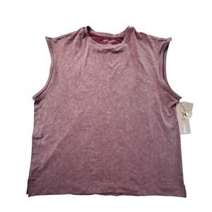 NWT Harmony Balance Oversized Mauve Boxy Seamless Smooth Tank Top Only Sz Large